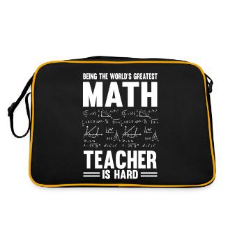 Être le meilleur professeur de mathématiques au monde est difficile - Sac Retro - noir/or - Dos