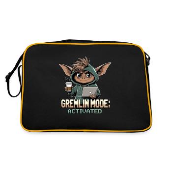 Gremlin Mode Enabled – Fun Gremlin Theme - Retro Bag - black/gold - Back