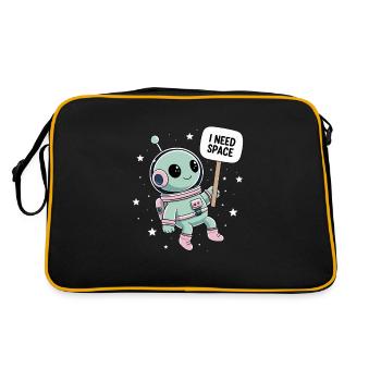 J’ai besoin d’espace – Astronaute mignon dans l’espace - Sac Retro - noir/or - Dos