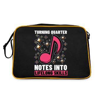 Professeur de musique Professeur de piano - Sac Retro - noir/or - Dos