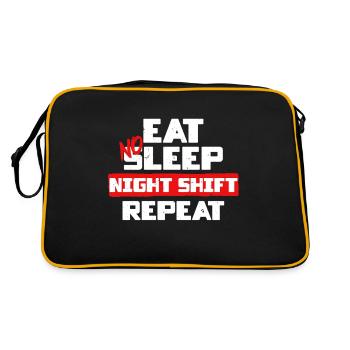 Dock Worker Eat No Sleep Night Shift Repeat - Retro Bag - black/gold - Back