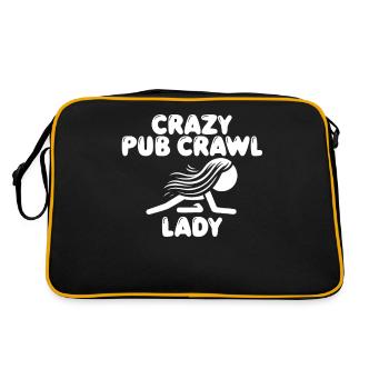 Tournée des bars, tournée des bars, tournée des bars, saut des chiots - Sac Retro - noir/or - Dos