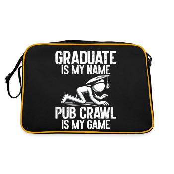 Tournée des bars, tournée des bars, tournée des bars, saut des chiots - Sac Retro - noir/or - Dos