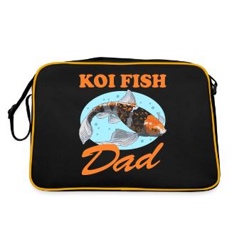 Koi Fish Dad Nishikigoi Fish Koi Gift - Retro Bag - black/gold - Back
