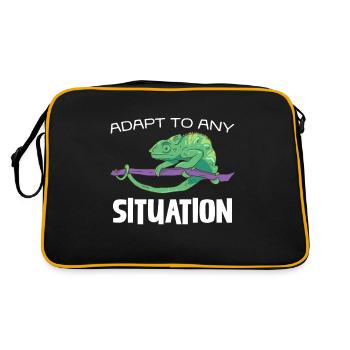 Chameleon adaptation to any situation - Retro Bag - black/gold - Back