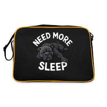 Need More Sleep Bulldog Illustration for - Retro Bag - black/gold - Back