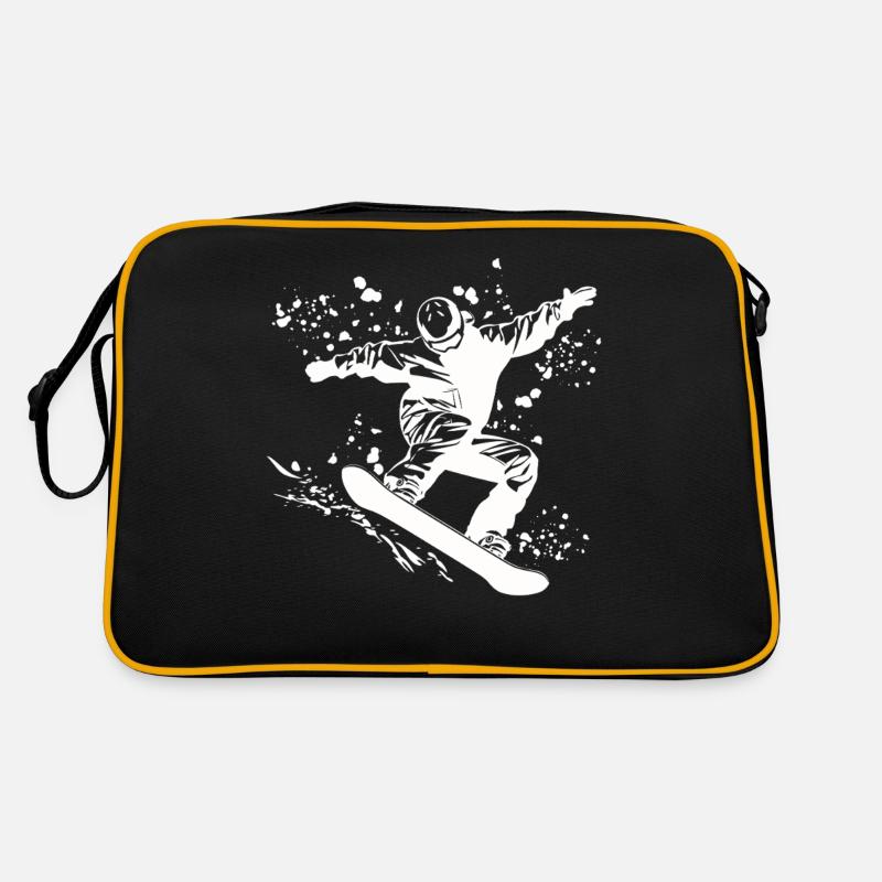 Snowboarder Snowboarding Snowboard Retro Tasche