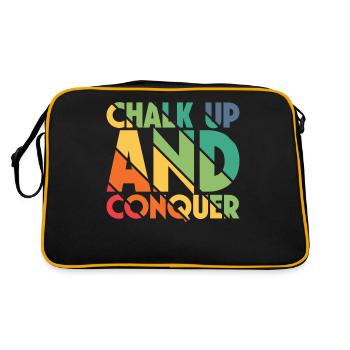 Boulderer Chalk Up Und Conquer Bouldering - Retro Tasche - Schwarz/Gold - Hinten