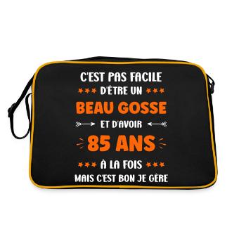 85 ANS - Sac Retro - noir/or - Dos