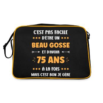 75 ANS - Sac Retro - noir/or - Dos