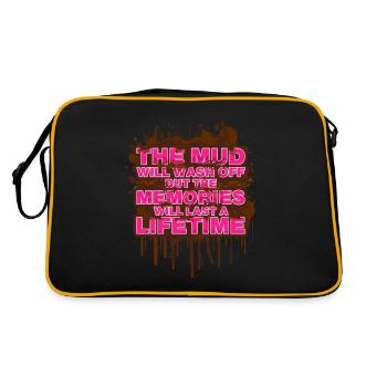 The mud will wash off Mud Run Muddy Race - Retro Bag - black/gold - Back