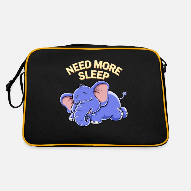 Mignon éléphant endormi à la recherche de plus de sommeil Sac Retro