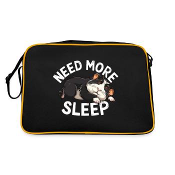 More Sleep Please Funny Guinea Pig Design - Retro Bag - black/gold - Back