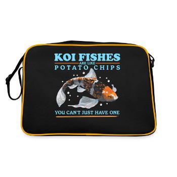 Koi Fish Koi Nishikigoi Gifts - Retro Bag - black/gold - Back