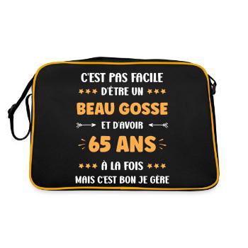 65 ANS - Sac Retro - noir/or - Dos