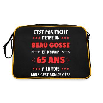 65 ANS - Sac Retro - noir/or - Dos