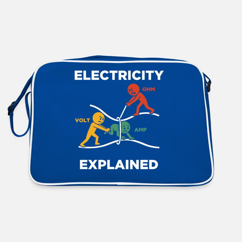 Electricity explained electrician Retro Bag