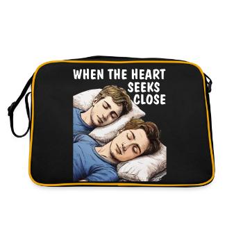 WHEN THE HEART SEEKS CLOSE - Retro Bag - black/gold - Back