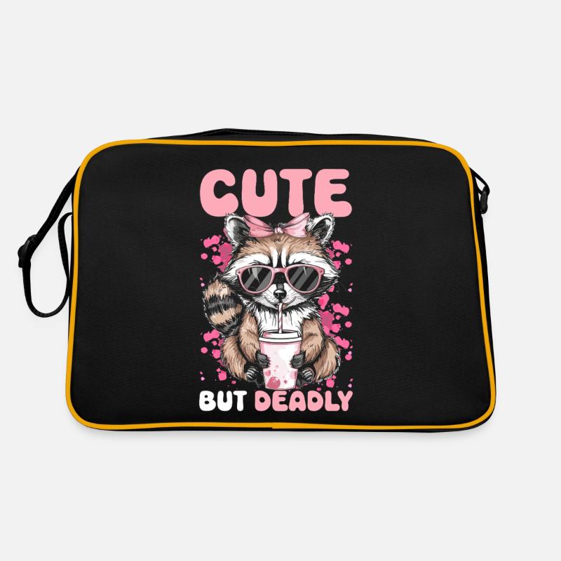 Drôle mignon raton laveur sauvage Mème Sac Retro