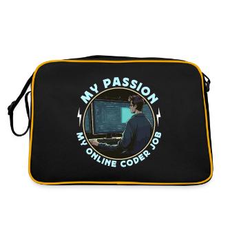 Online Coder My Passion My Online Computer Science - Retro Bag - black/gold - Back