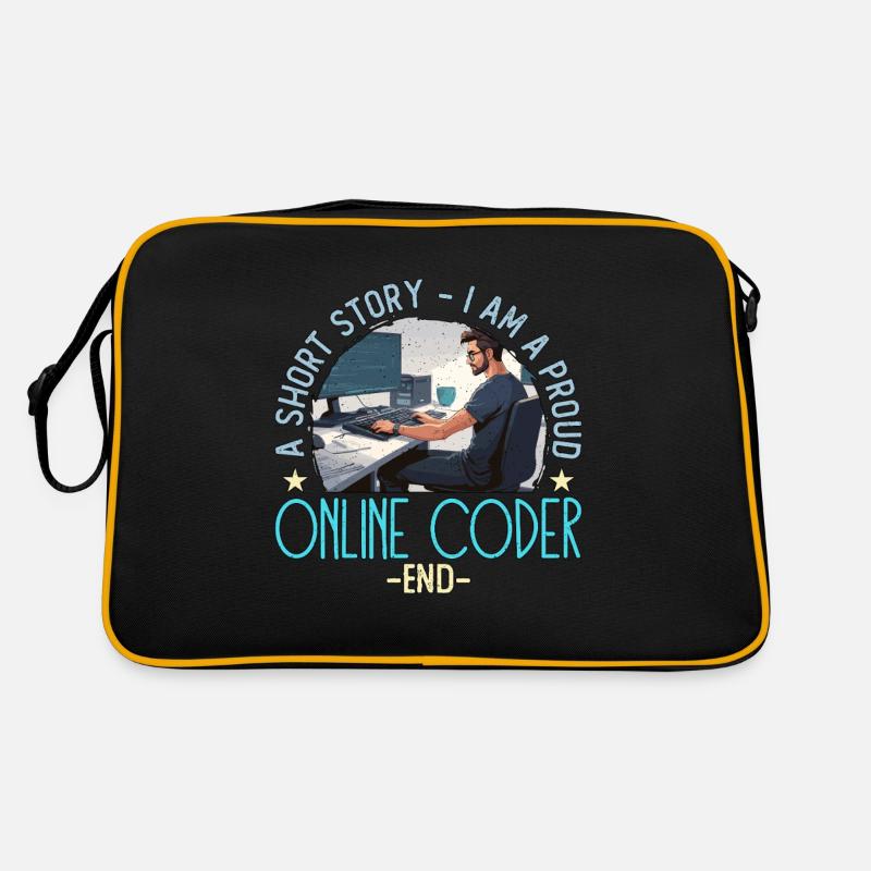 Online Coder A Short Story I Am A Web Developer Retro Tasche