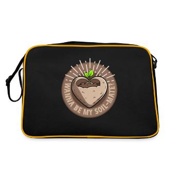 Vous voulez être mon compagnon de sol ? - Sac Retro - noir/or - Dos
