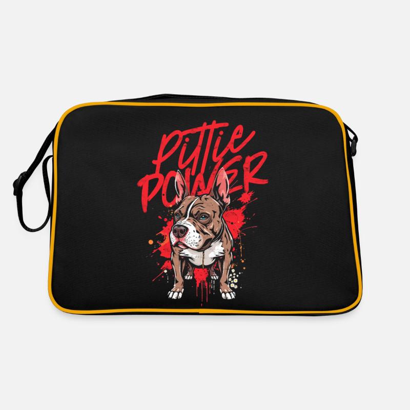 Pitbull Pitbulls Pittie Power Retro Tasche