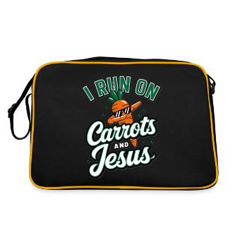 Carotte Jésus Foi Christ Carotte - Sac Retro - noir/or - Dos