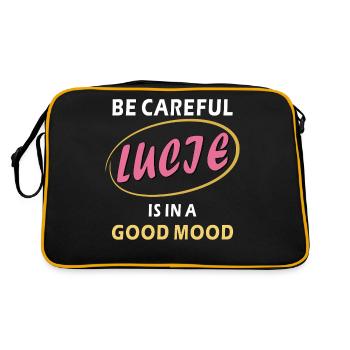 LUCIE IS IN A GOOD MOOD - Retro Bag - black/gold - Back