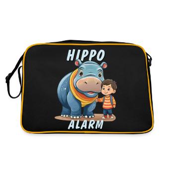 ALARME HIPPOPOTAME ENFANT - Sac Retro - noir/or - Dos