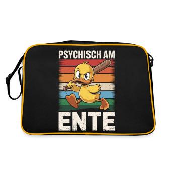 Psychically on the duck - Retro Bag - black/gold - Back