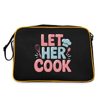 Let You Cook Funny Cooking Kitchen Design - Retro Bag - black/gold - Back