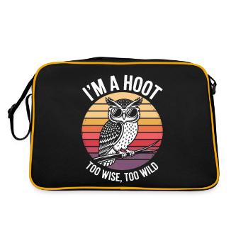 I ́M A Hoot Too Wise, Too Wild - Retro Bag - black/gold - Back