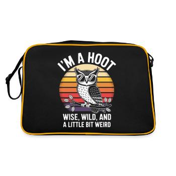 I ́M A Hoot Wise, Wild And Weird - Retro Bag - black/gold - Back