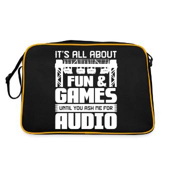 Fun & Games Conception de citations audio - Sac Retro - noir/or - Dos