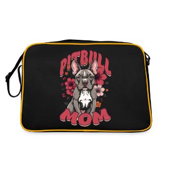 Maman Pitbull Pitbulls - Sac Retro - noir/or - Dos