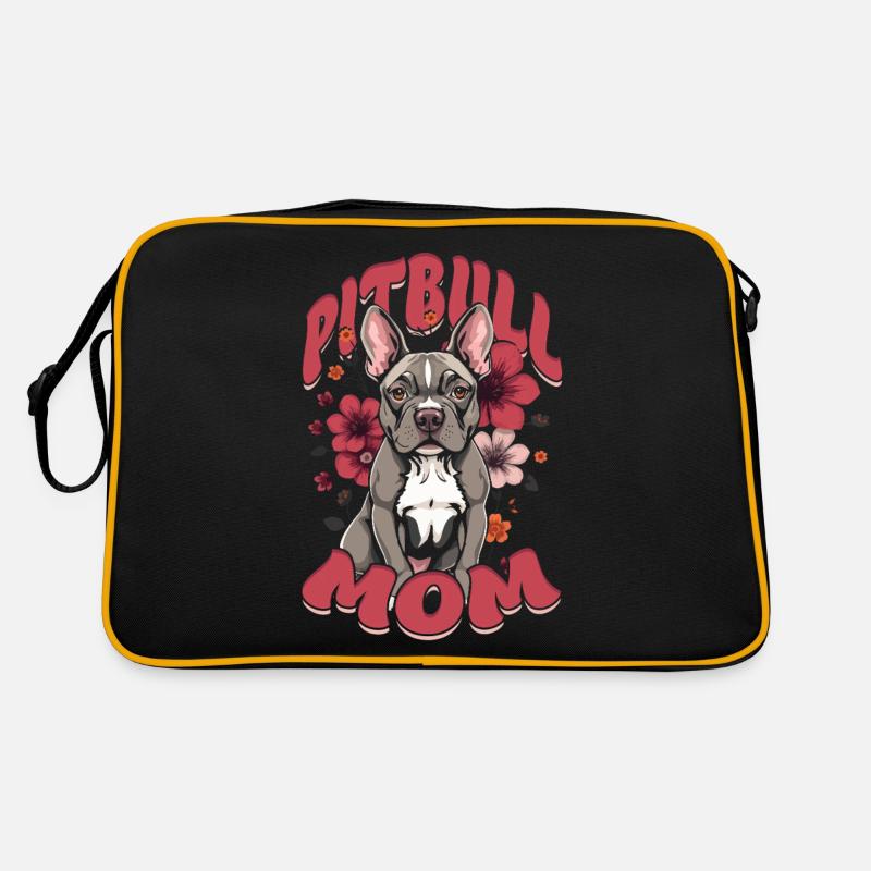 Pitbull Mom Pitbulls Retro Tasche