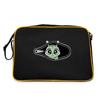 Extraterrestre mignon dans la poche Regarde - Sac Retro - noir/or - Dos