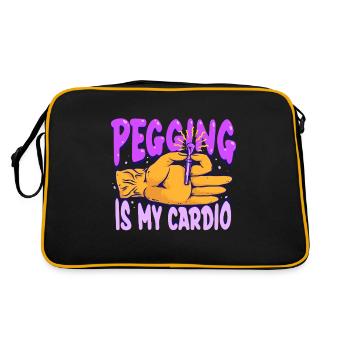 Le pegging de cribbage est mon cardio - Sac Retro - noir/or - Dos