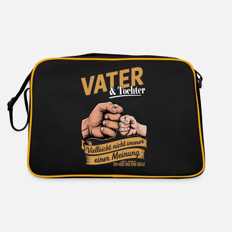 Vater & Tochter – Ein Herz und eine Seele Retro Tasche