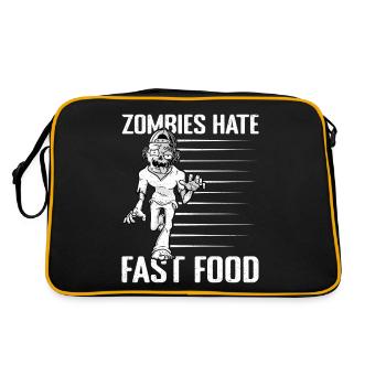 Les zombies marathoniens détestent la restauration rapide - Sac Retro - noir/or - Dos