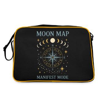 Spirituelles Sonntagsritual Selbstfürsorge - Retro Tasche - Schwarz/Gold - Hinten