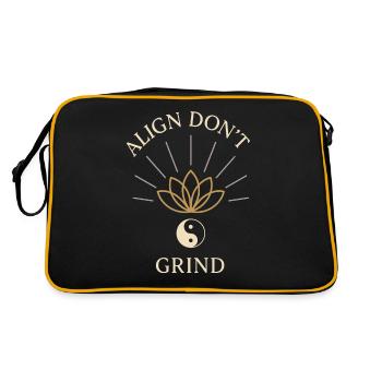 Spirituelles Sonntagsritual Selbstfürsorge - Retro Tasche - Schwarz/Gold - Hinten