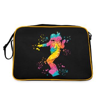 Snowboarder Snowboarding Snowboard - Retro Bag - black/gold - Back