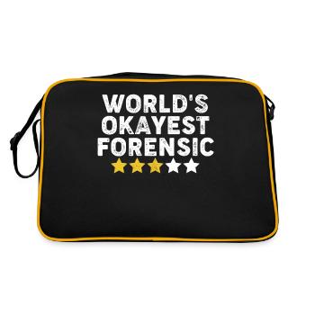 Worlds Okayest Forensic Funny Crime Scene Forensic - Retro Bag - black/gold - Back