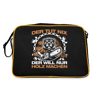 Il ne fait rien Woodcutter Forester - Sac Retro - noir/or - Dos