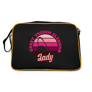 Vacuuming Household Crazy Vacuum Cleaning Lady - Retro Bag - black/gold - Back