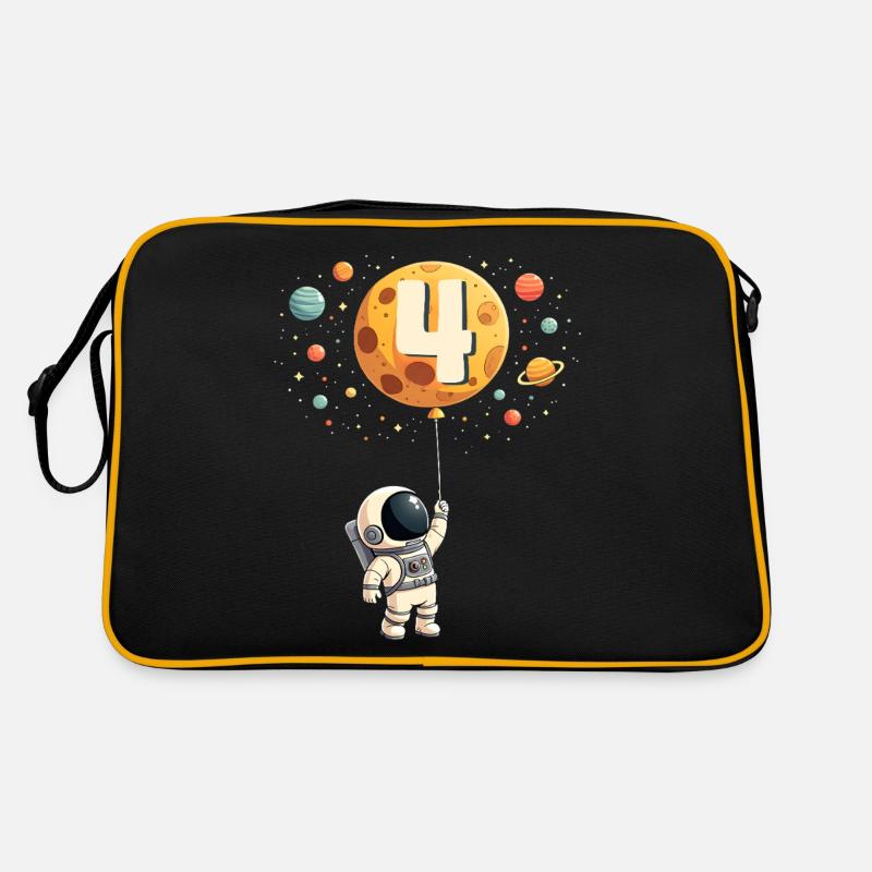 Astronaute mignon 4e anniversaire garçon espace Sac Retro