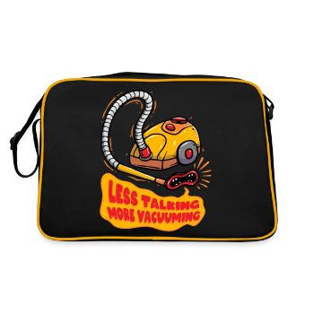 Vacuuming Household Less Talking More Vacuuming - Retro Bag - black/gold - Back