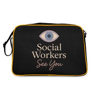 L’assistante sociale soutient le - Sac Retro - noir/or - Dos